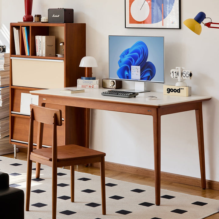 Bauhaus sintered stone dining table mies in details.