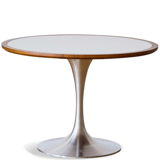 Bauhaus Sintered Stone Stainless Steel Round Dining Table TULIP