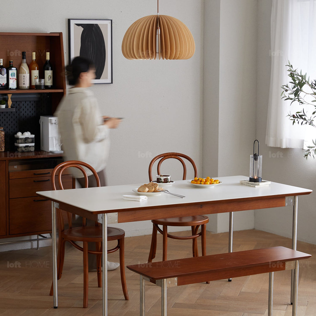 Vintage boxwood dining table season material variants.