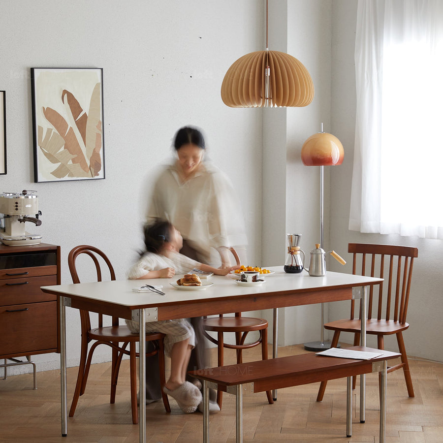 Vintage boxwood dining table season primary product view.