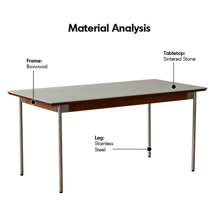 Vintage Boxwood Sintered Stone Dining Table SEASON