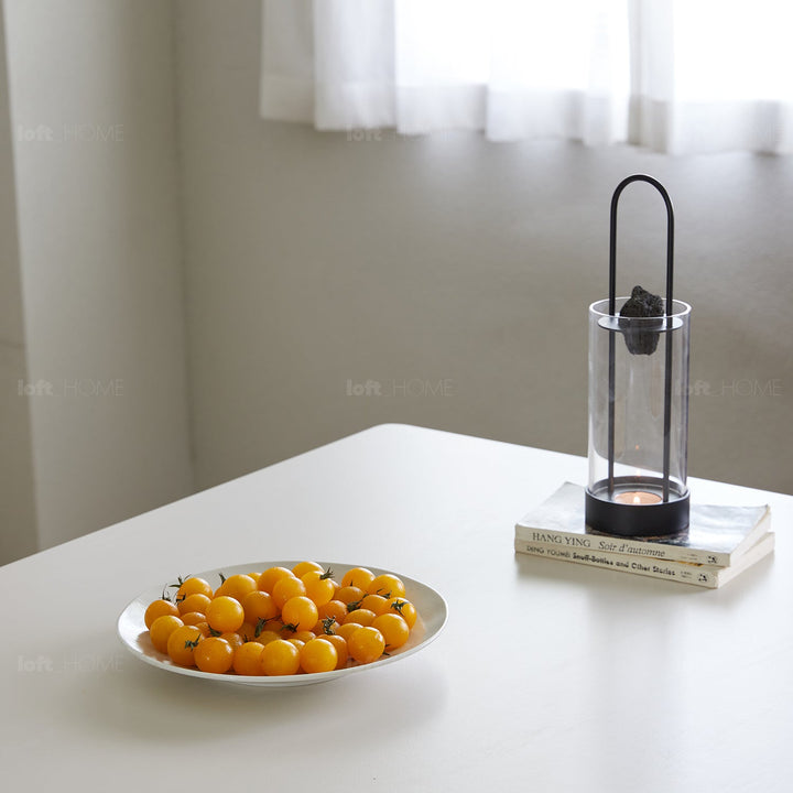 Vintage boxwood dining table season detail 1.