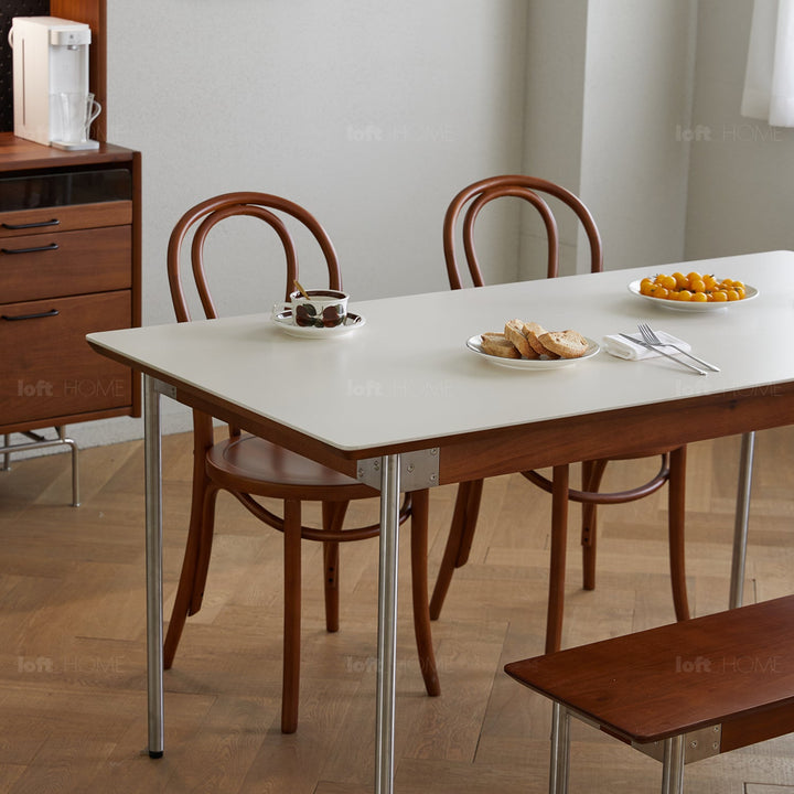 Vintage boxwood dining table season conceptual design.