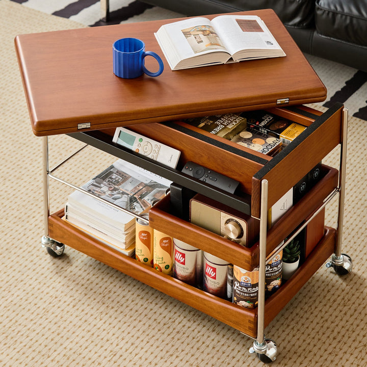 Bauhaus boxwood extendable coffee table versa layered structure.