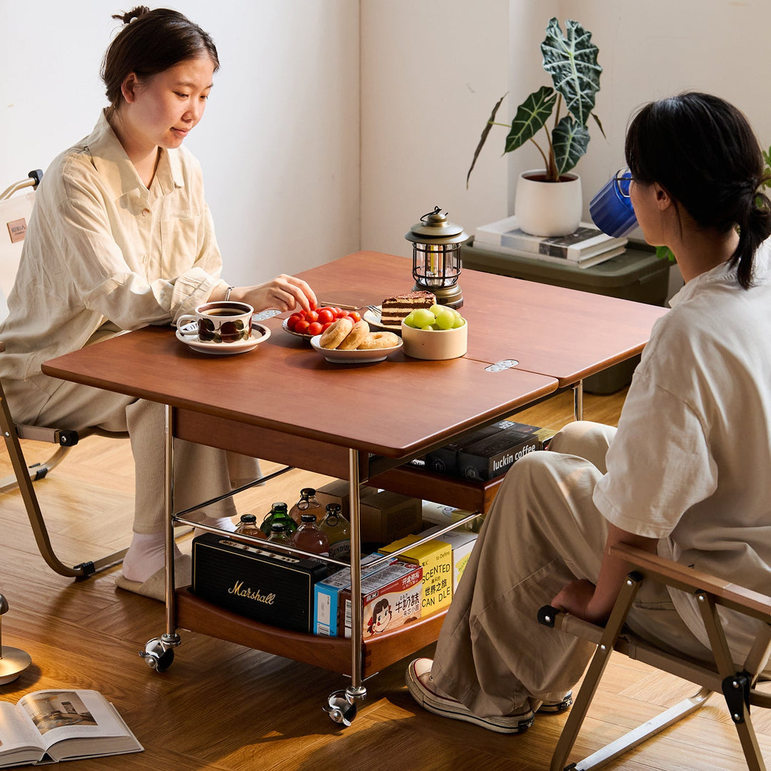 Bauhaus boxwood extendable coffee table versa material variants.