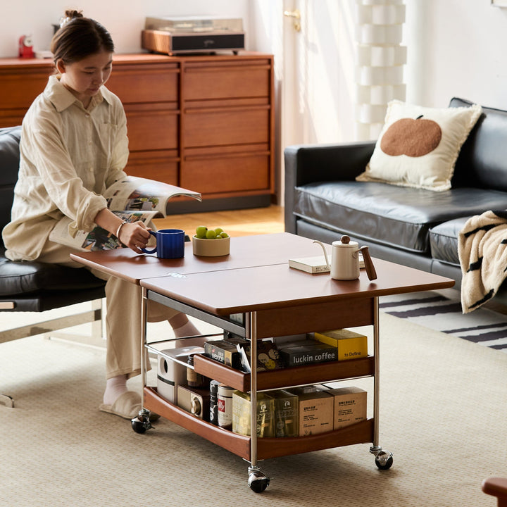 Bauhaus boxwood extendable coffee table versa in real life style.