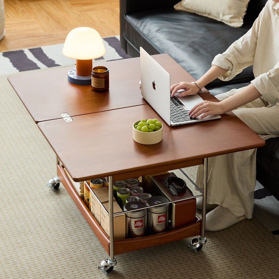 Bauhaus boxwood extendable coffee table versa with context.