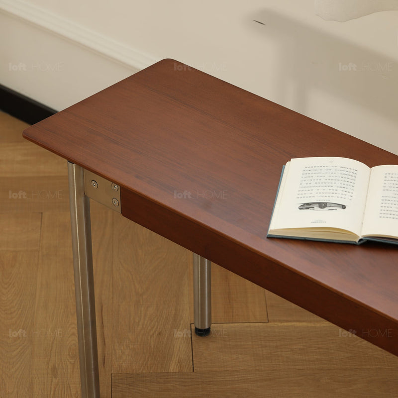 Bauhaus boxwood sintered dining bench season in still life.