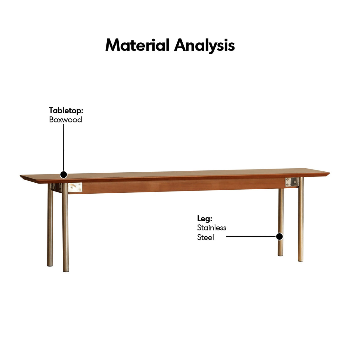 Vintage boxwood sintered dining bench season detail 3.