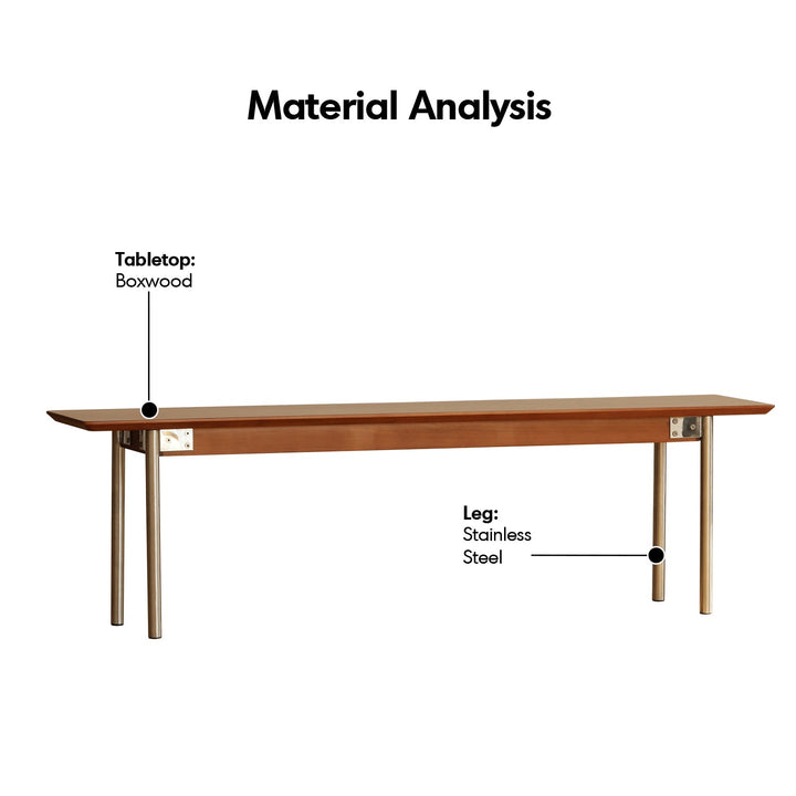 Vintage boxwood sintered dining bench season detail 3.