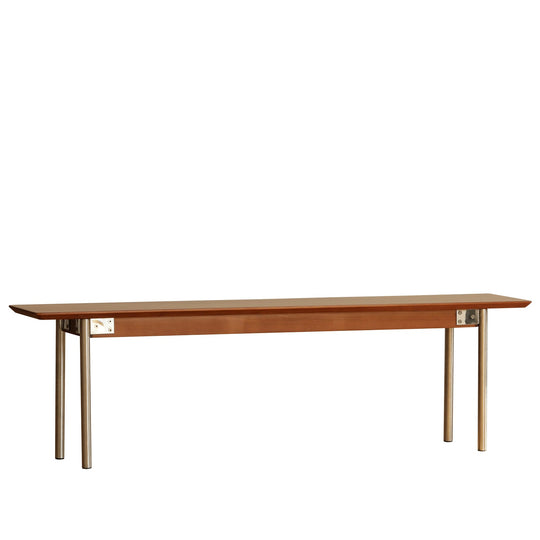 Bauhaus boxwood sintered dining bench season in white background.