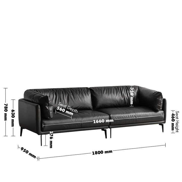 Vintage genuine leather 2 seater sofa bravo size charts.