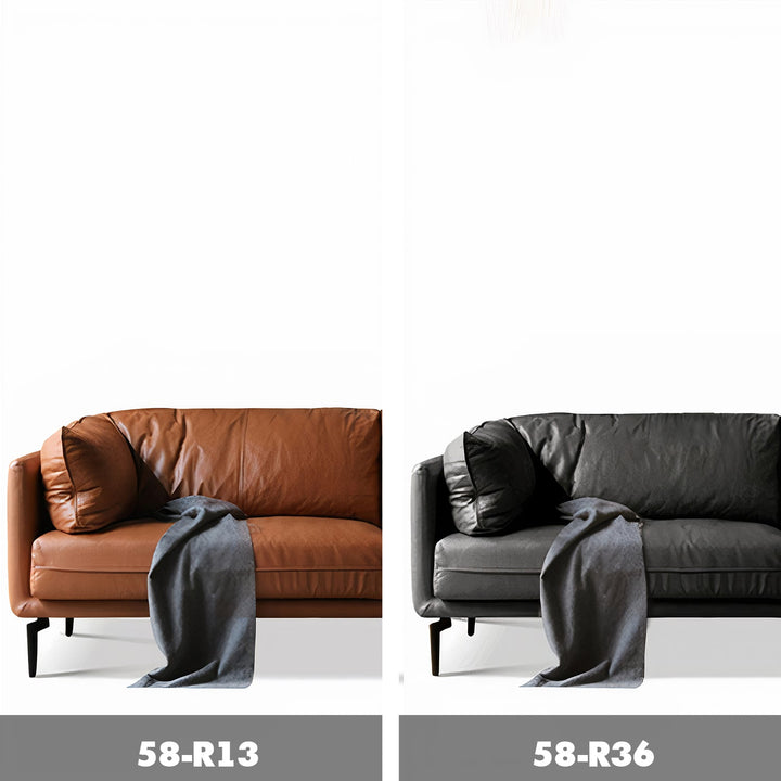 Vintage genuine leather sectional 4 seater sofa bravo color swatches.
