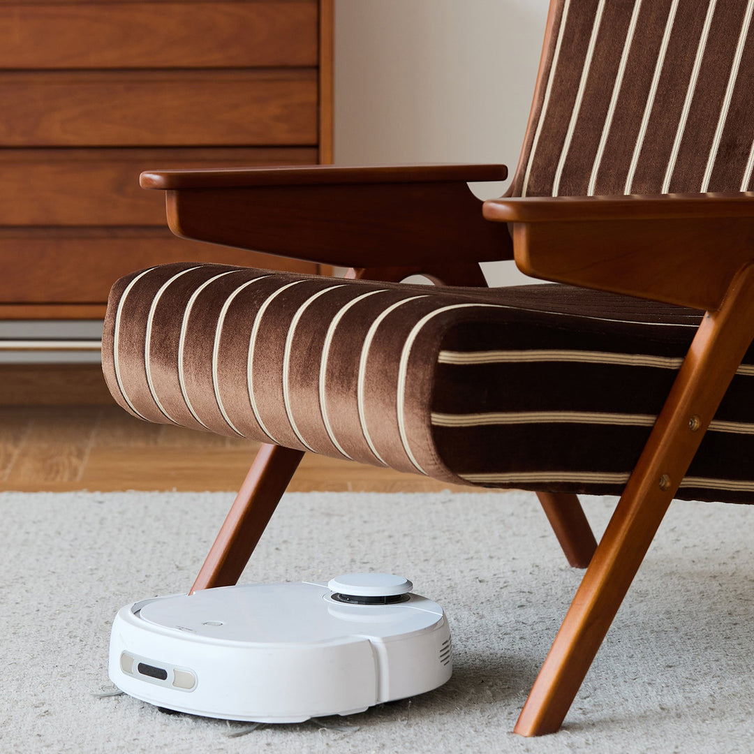 Vintage Mixed Weave Fabric 1 Seater Sofa TRUFFLE