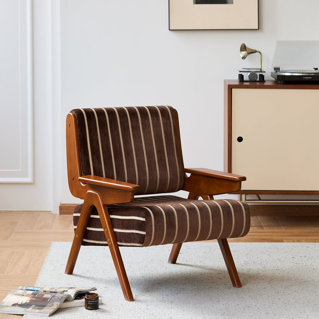 Bauhaus mixed weave fabric 1 seater sofa truffle detail 2.