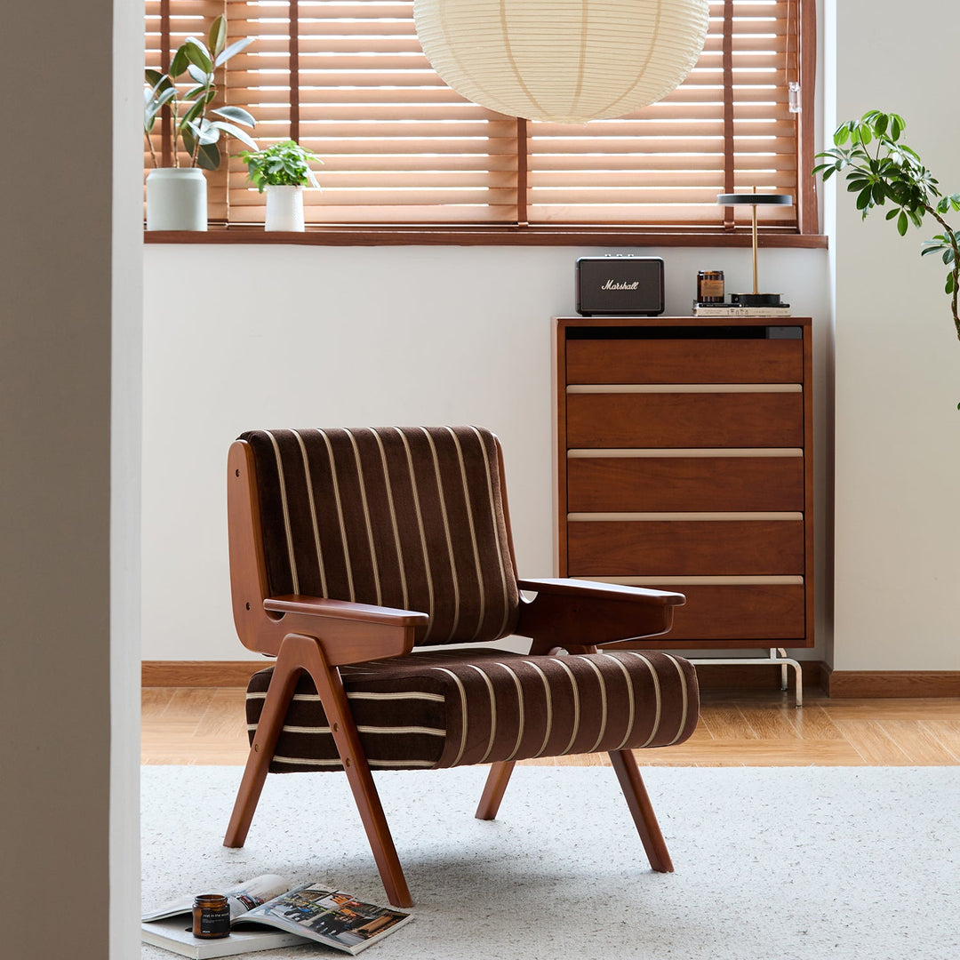 Bauhaus mixed weave fabric 1 seater sofa truffle detail 3.