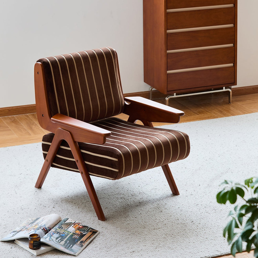 Bauhaus mixed weave fabric 1 seater sofa truffle detail 4.