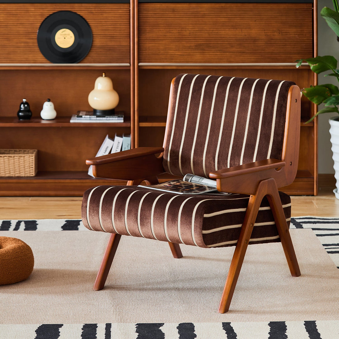 Bauhaus mixed weave fabric 1 seater sofa truffle detail 1.
