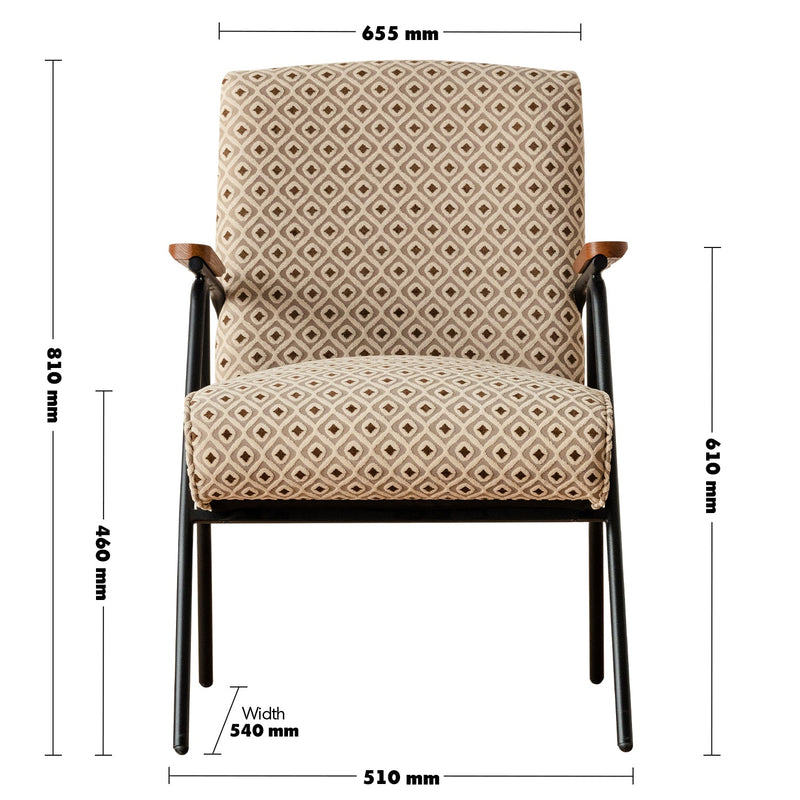 Bauhaus mixed weave fabric 1 seater sofa wheat size charts.