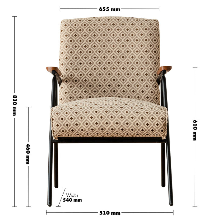 Bauhaus mixed weave fabric 1 seater sofa wheat size charts.