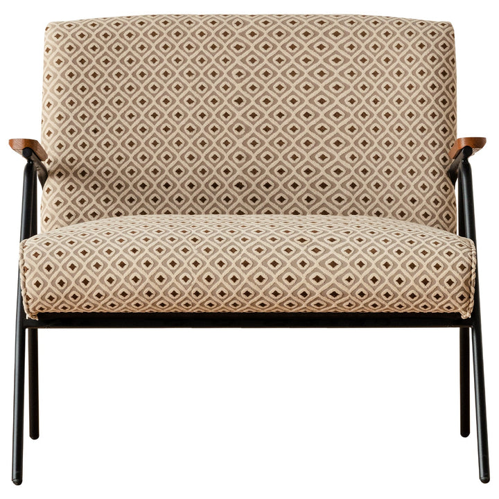 Vintage Mixed Weave Fabric 2 Seater Sofa WHEAT