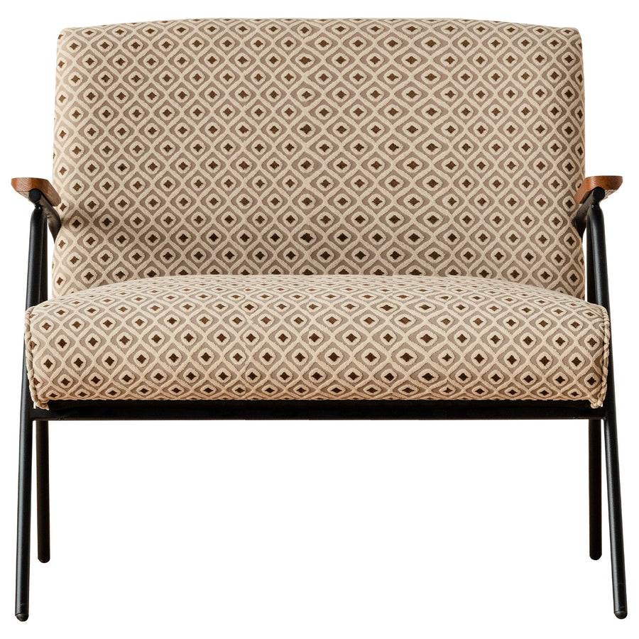 Vintage Mixed Weave Fabric 2 Seater Sofa WHEAT