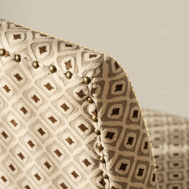 Bauhaus mixed weave fabric 2 seater sofa wheat in real life style.