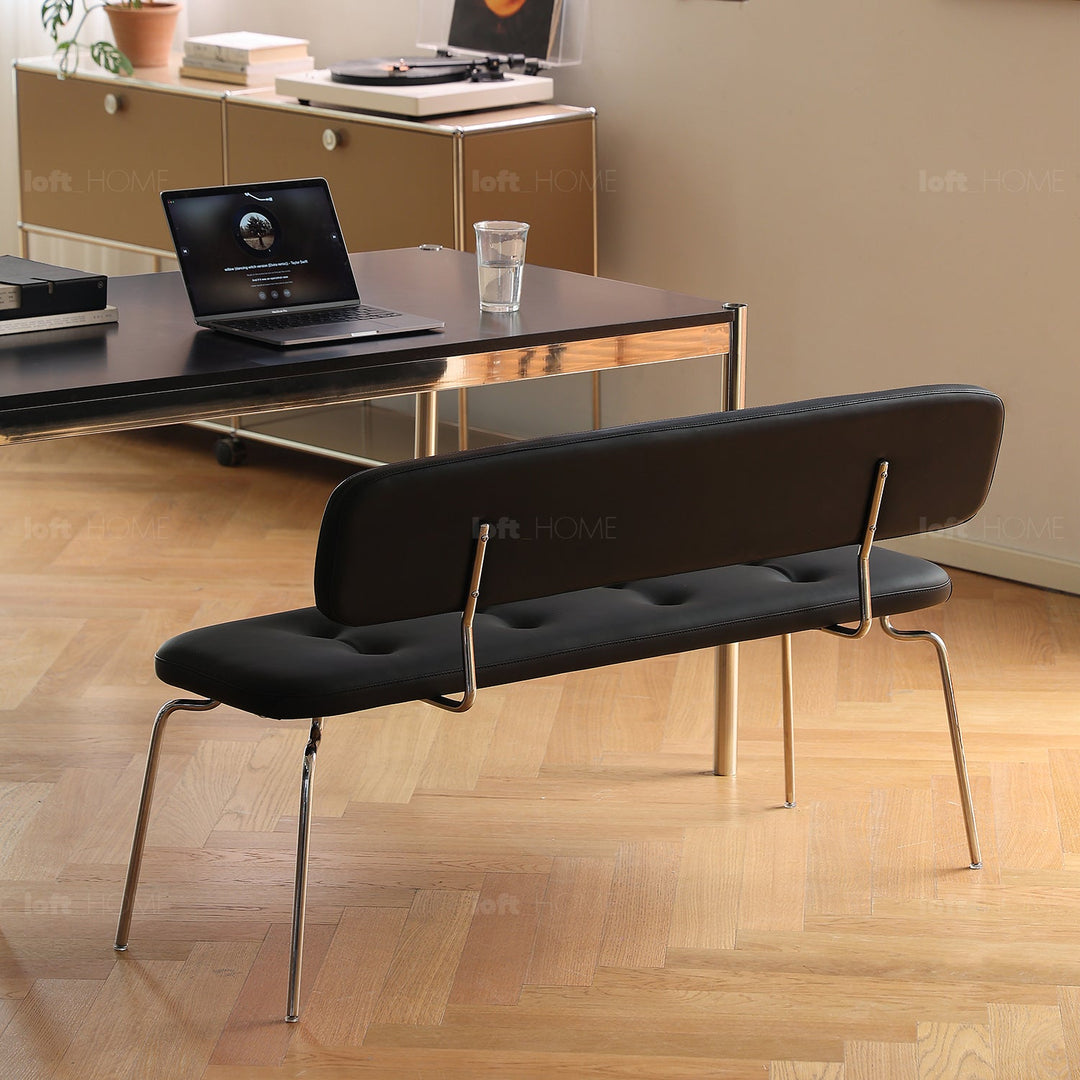 Bauhaus pu leather dining bench with backrest hera environmental situation.