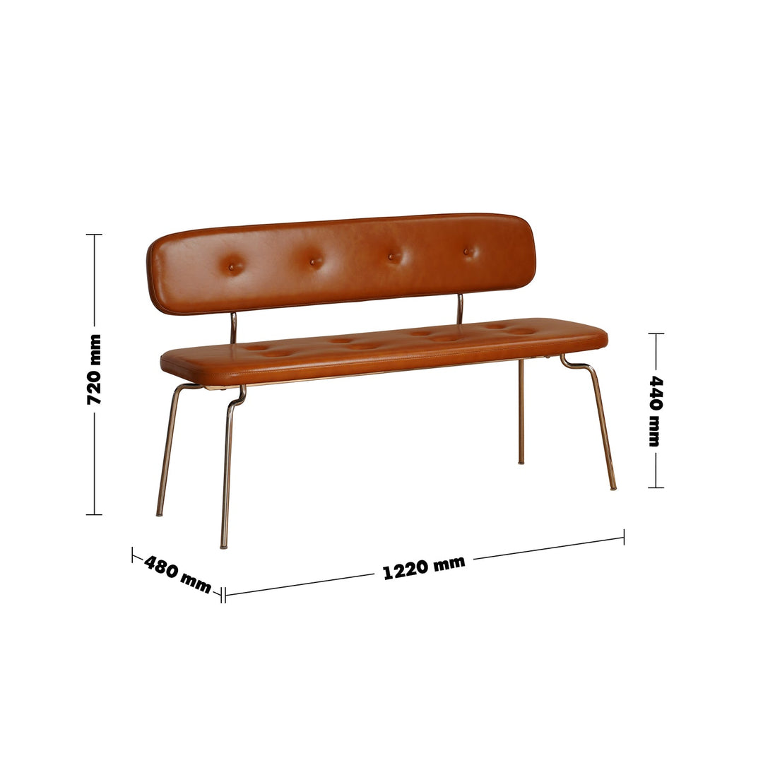 Bauhaus pu leather dining bench with backrest hera size charts.