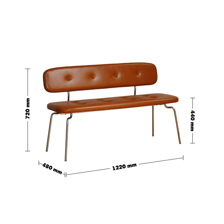 Bauhaus pu leather dining bench with backrest hera size charts.