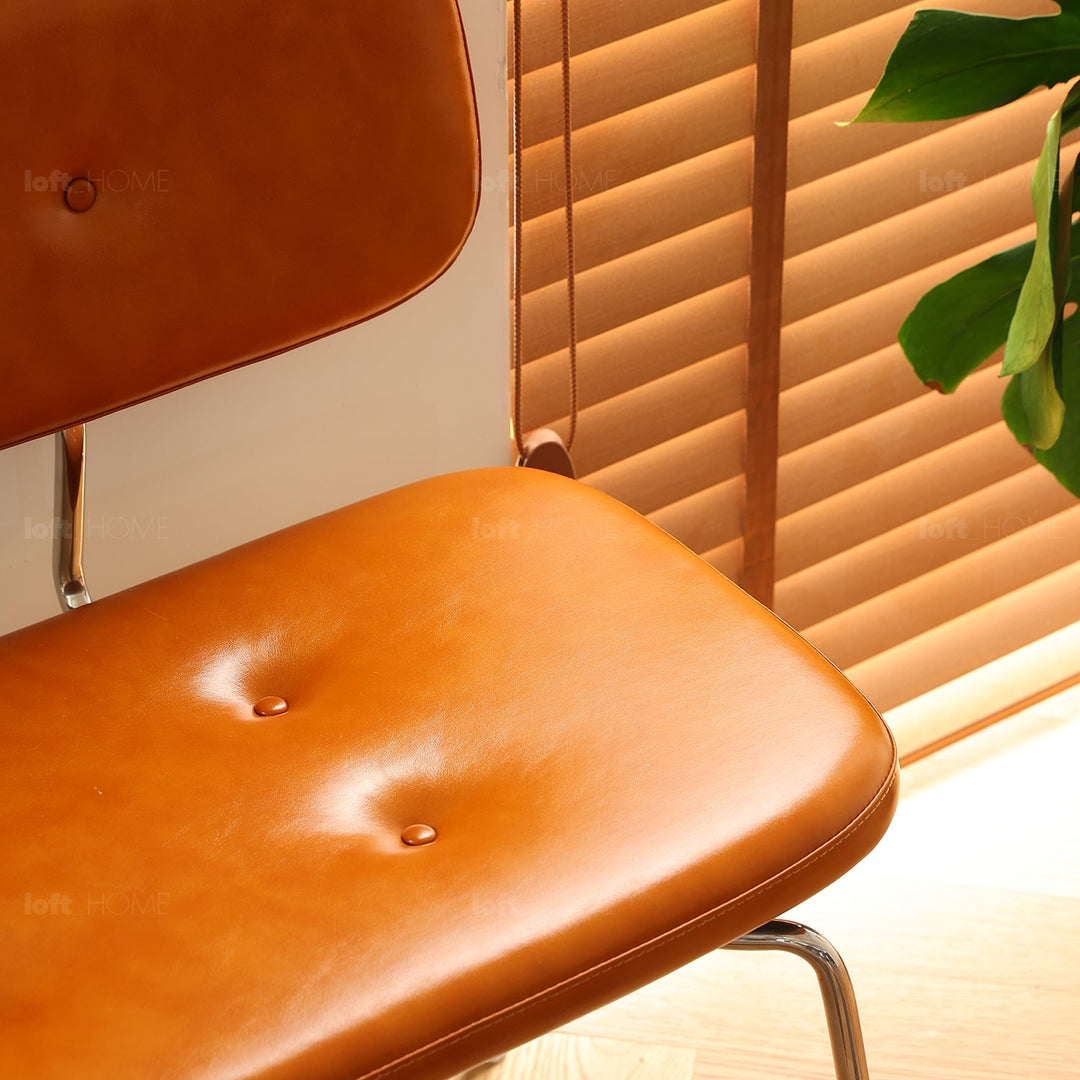Bauhaus pu leather dining bench with backrest hera with context.