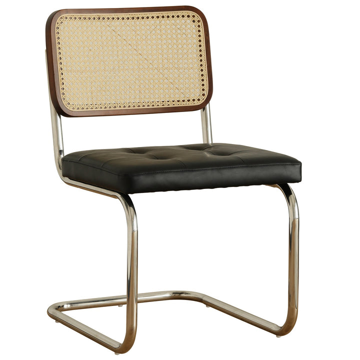 Vintage Rattan PU Leather Dining Chair HOH XIL