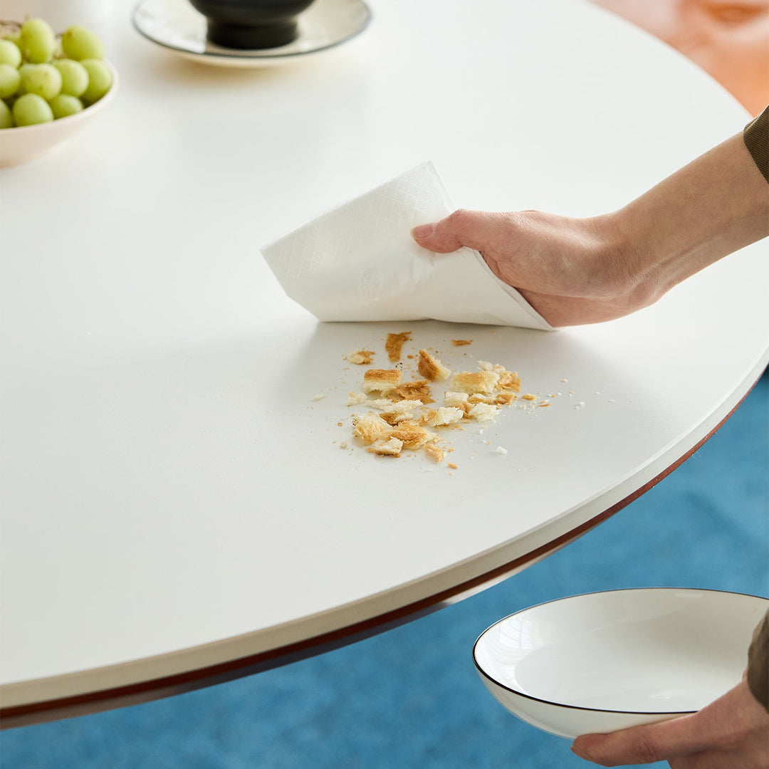 Vintage Sintered Stone Round Dining Table GREY