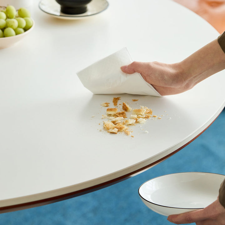 Vintage Sintered Stone Round Dining Table GREY