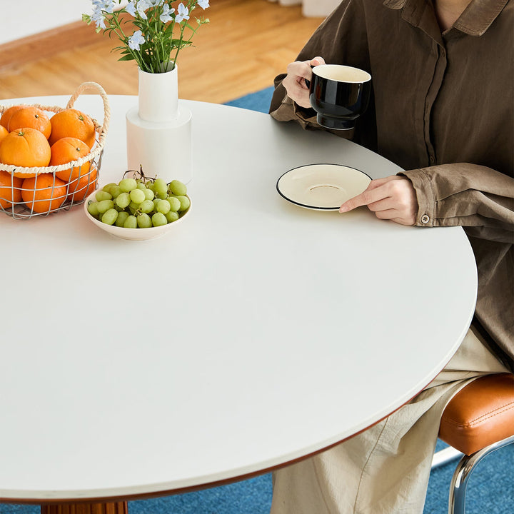 Vintage Sintered Stone Round Dining Table GREY