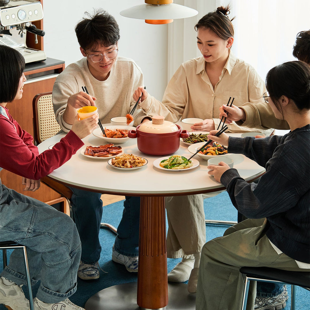 Vintage Sintered Stone Round Dining Table GREY