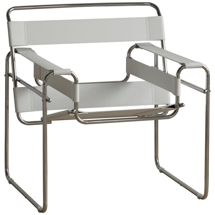 Vintage Steel Leather Sofa Chair 1 Seater Sofa WASSILY