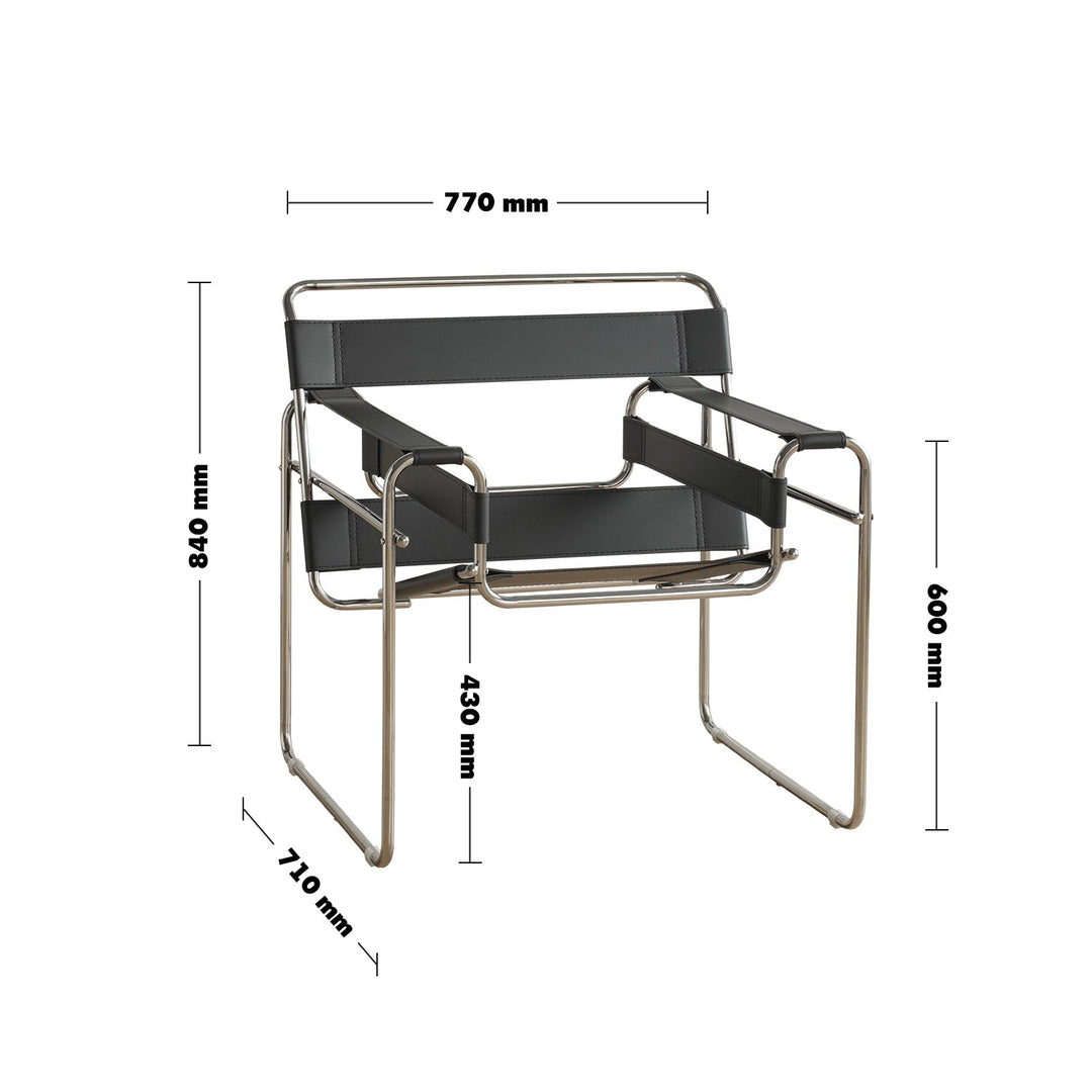 Bauhaus steel leather sofa chair 1 seater sofa wassily size charts.