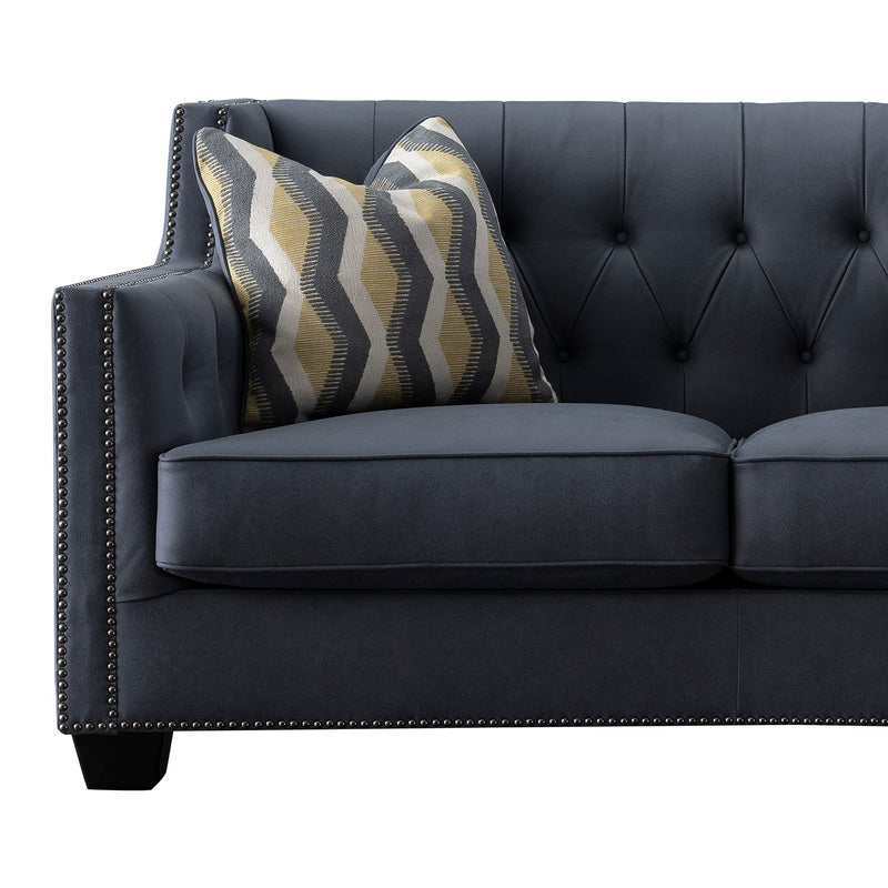 Vintage Microfiber Leather 2 Seater Sofa GRIMM Material Details Chart