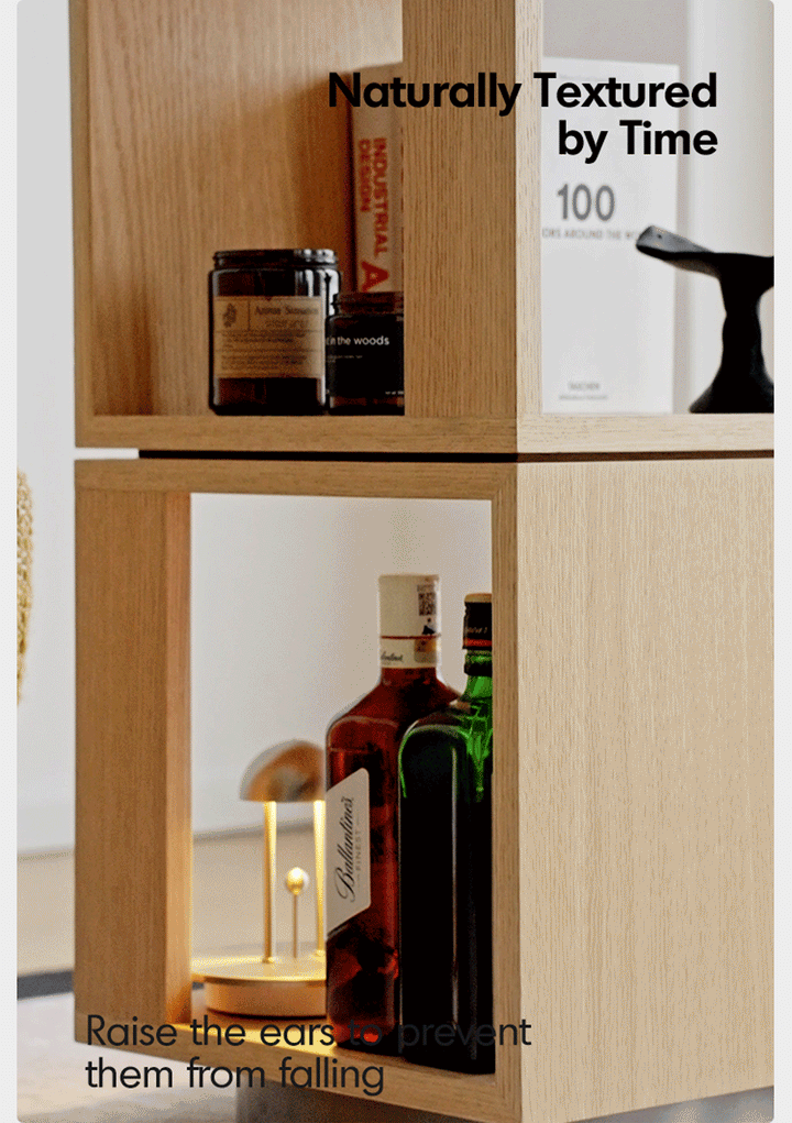 Minimalist Ash Wood Veneer Revolving Side Table AXEL