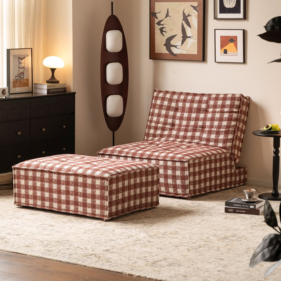 Bauhaus chenille velvet fabric 1 seater sofa bed drift primary product view.