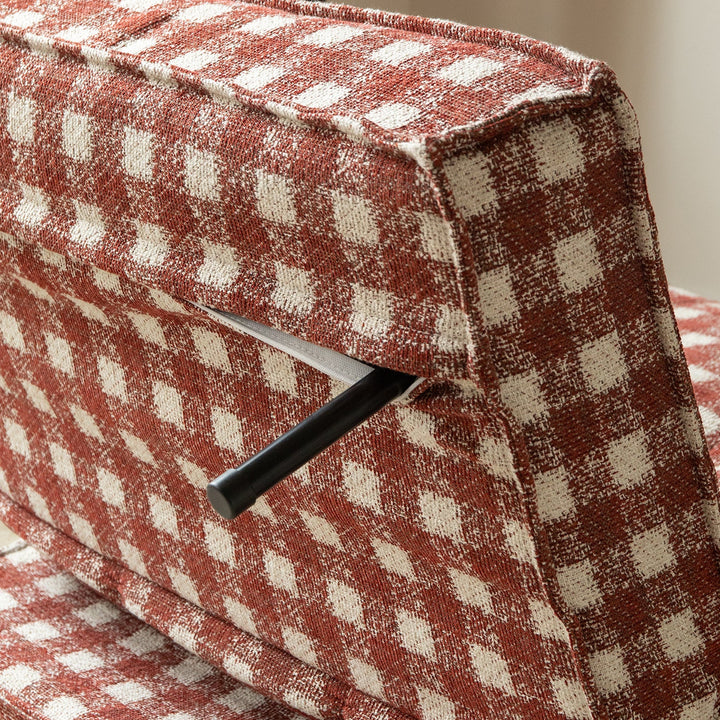 Bauhaus chenille velvet fabric 1 seater sofa bed drift in still life.