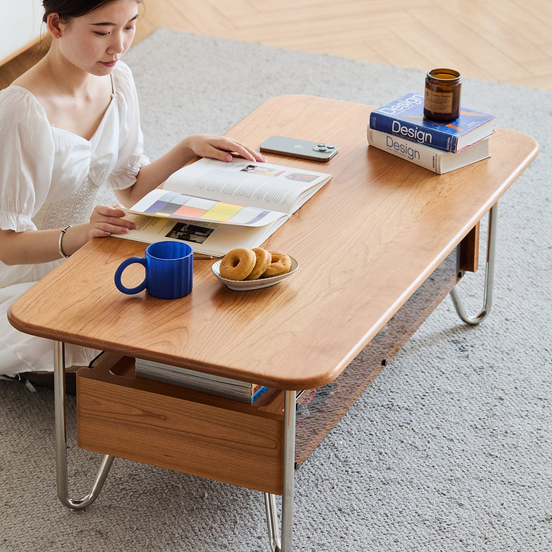 Bauhaus cherry wood coffee table locke size charts.