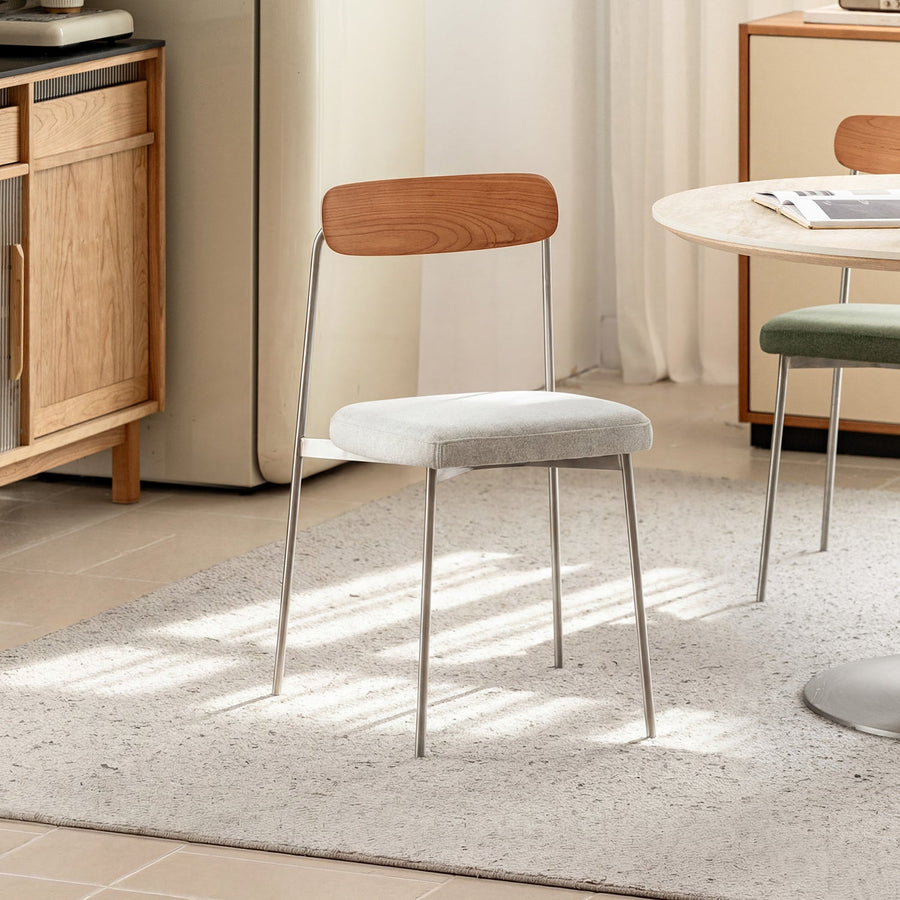 Bauhaus cherry wood dining chair wiener primary product view.