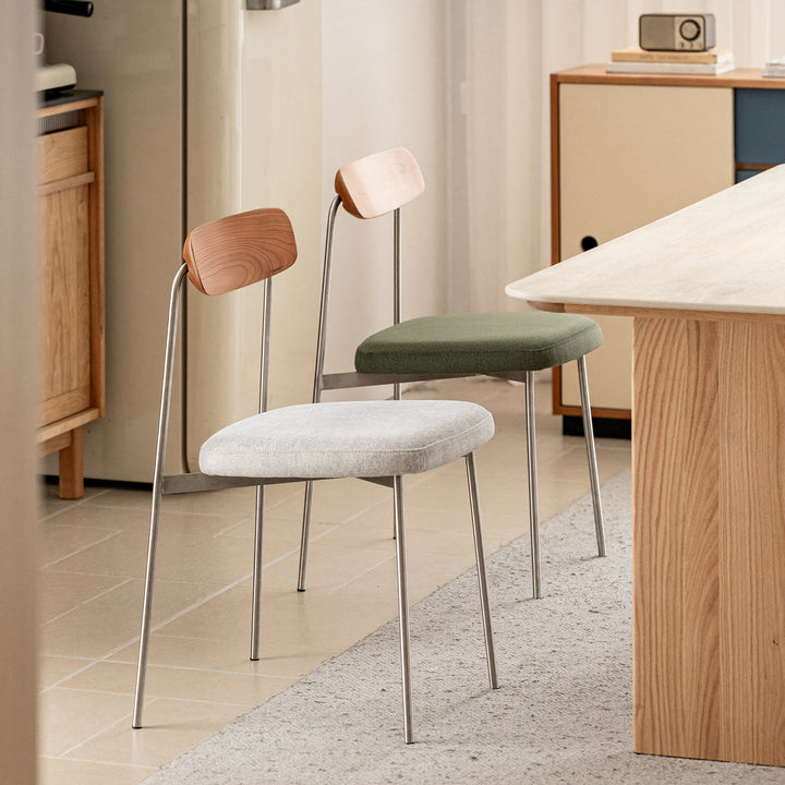 Bauhaus cherry wood dining chair wiener with context.
