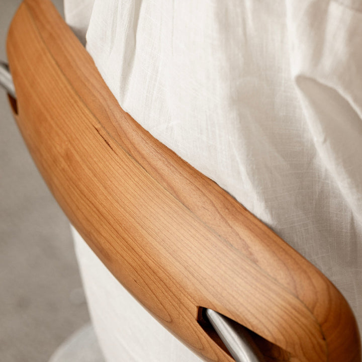 Bauhaus cherry wood dining chair wiener in still life.