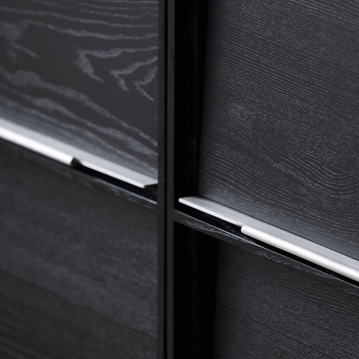 Minimalist Ash Wood Veneer Modular Box Cabinet GRID