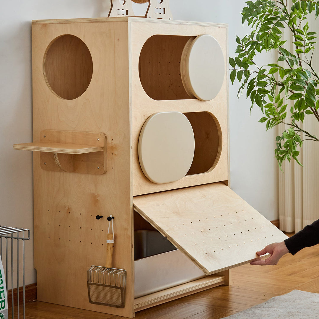 Minimalist Plywood Cat Tower Cabinet GULU