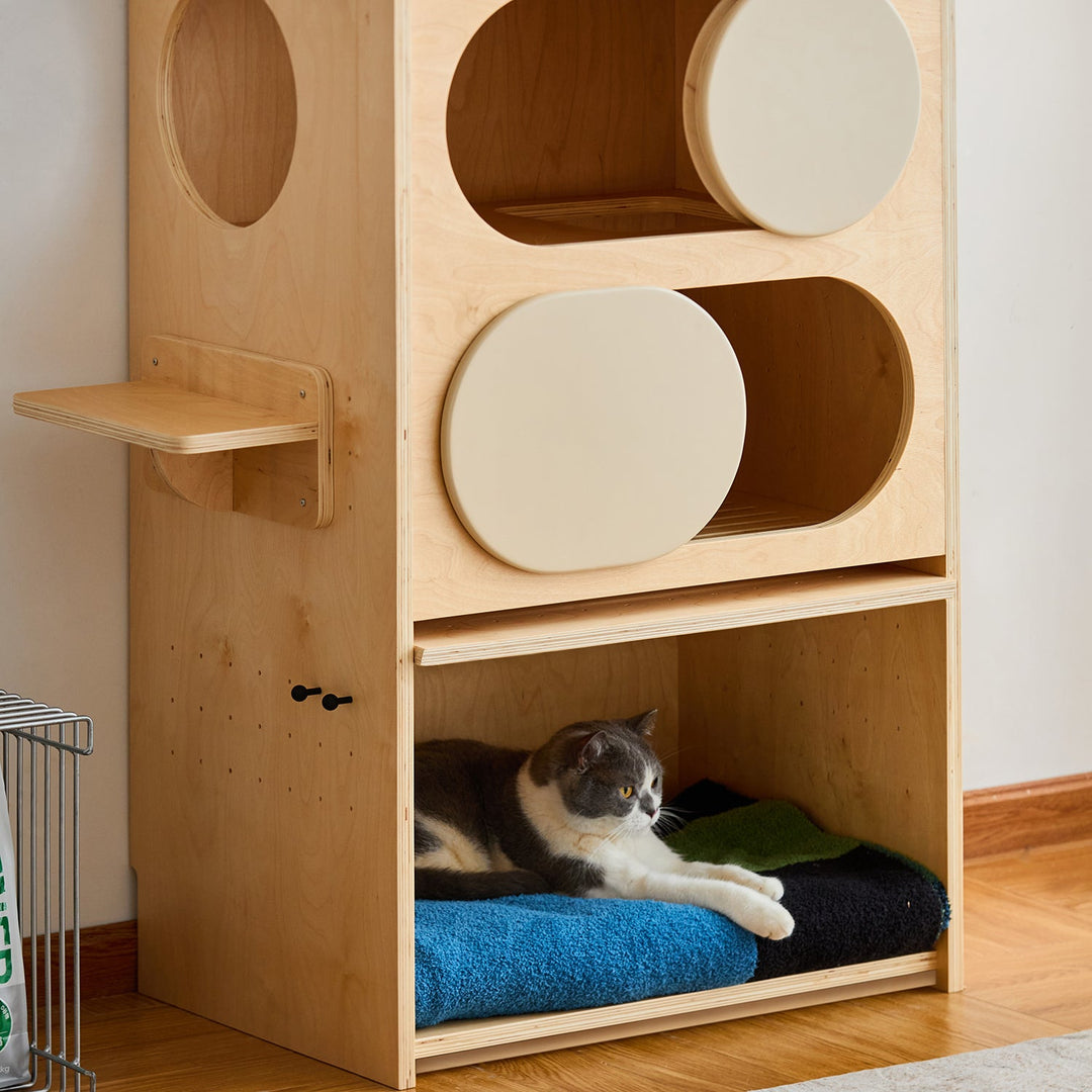 Minimalist Plywood Cat Tower Cabinet GULU