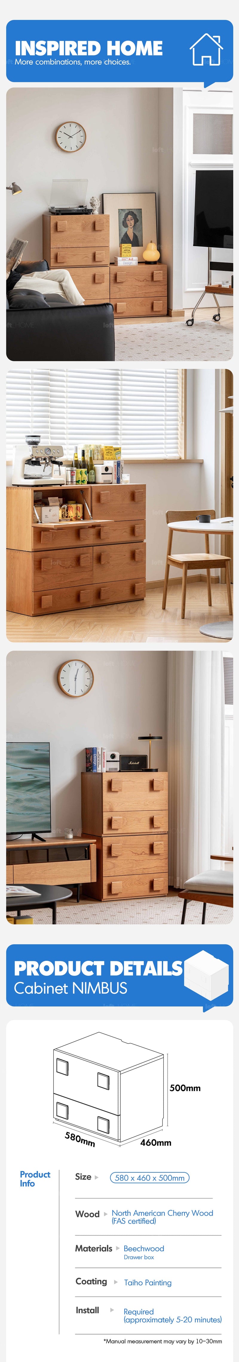 Scandinavian Cherry Wood Modular Cabinet NIMBUS More Details and Instruction_9
